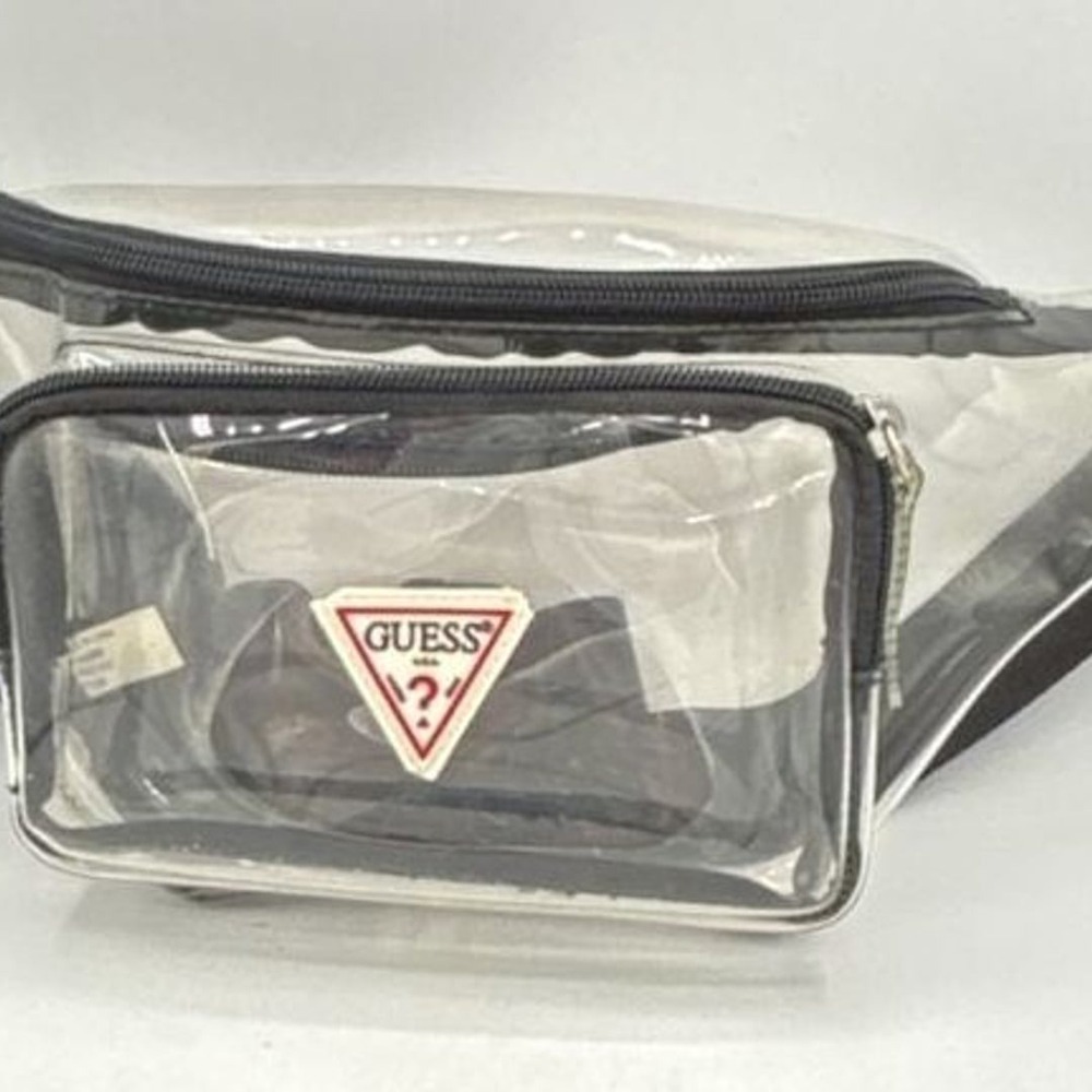 GUESS Clear Vinyl Logo Waist Bag Fanny Pack